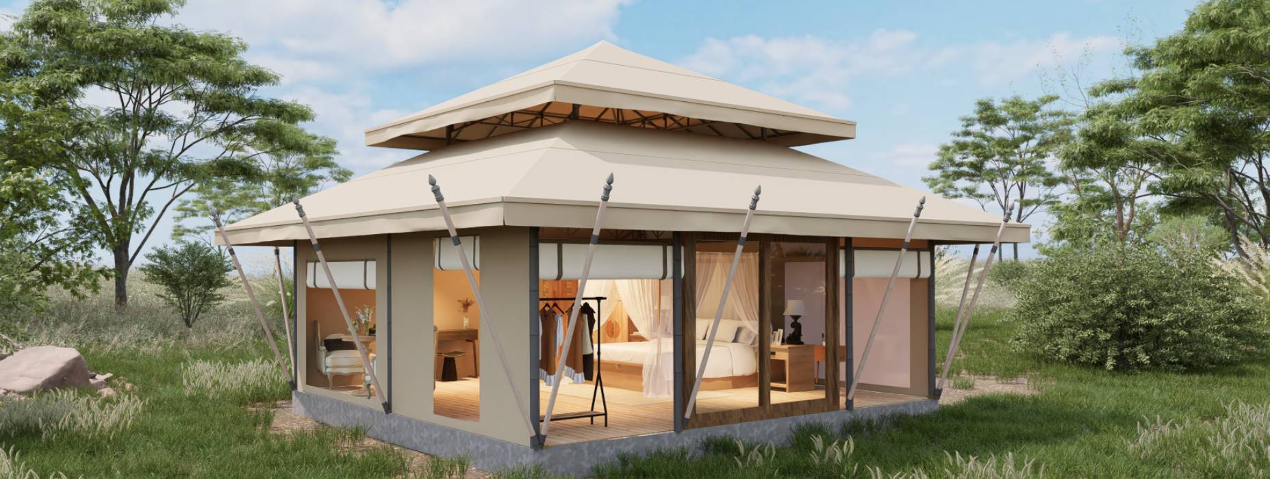 化隆户外野奢帐篷